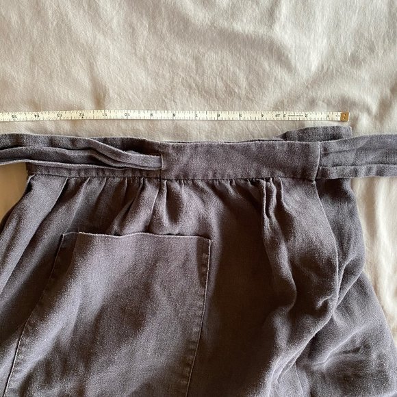 Horses Atelier Grey Linen Patch Pocket Skirt Size 3 - Picture 6 of 8